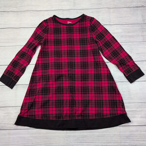 10 Leveret Buffalo Plaid Long Sleeve Dress